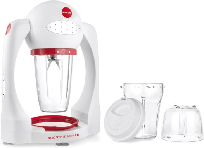Macom just kitchen 852 smoothie maker frullatore, colore bianco/rosso automatico con 72
