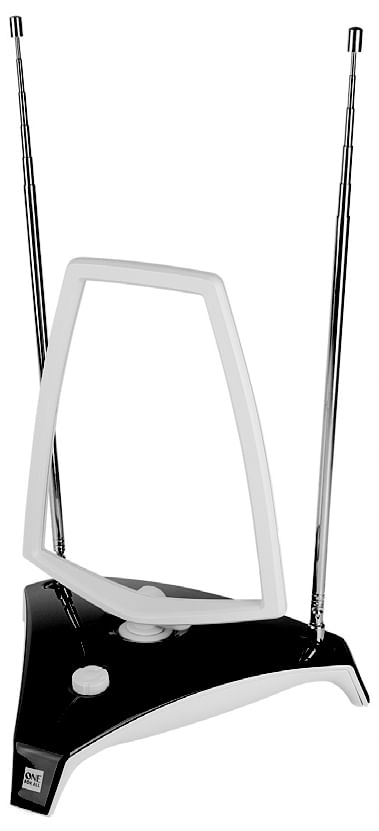 One For All 3G-4G-5G Filter Antenna TV da interni Full HD TV Antenne telescopiche Distanza dal trasmettitore 0 – 15 km One For All SV9360 antenna tele