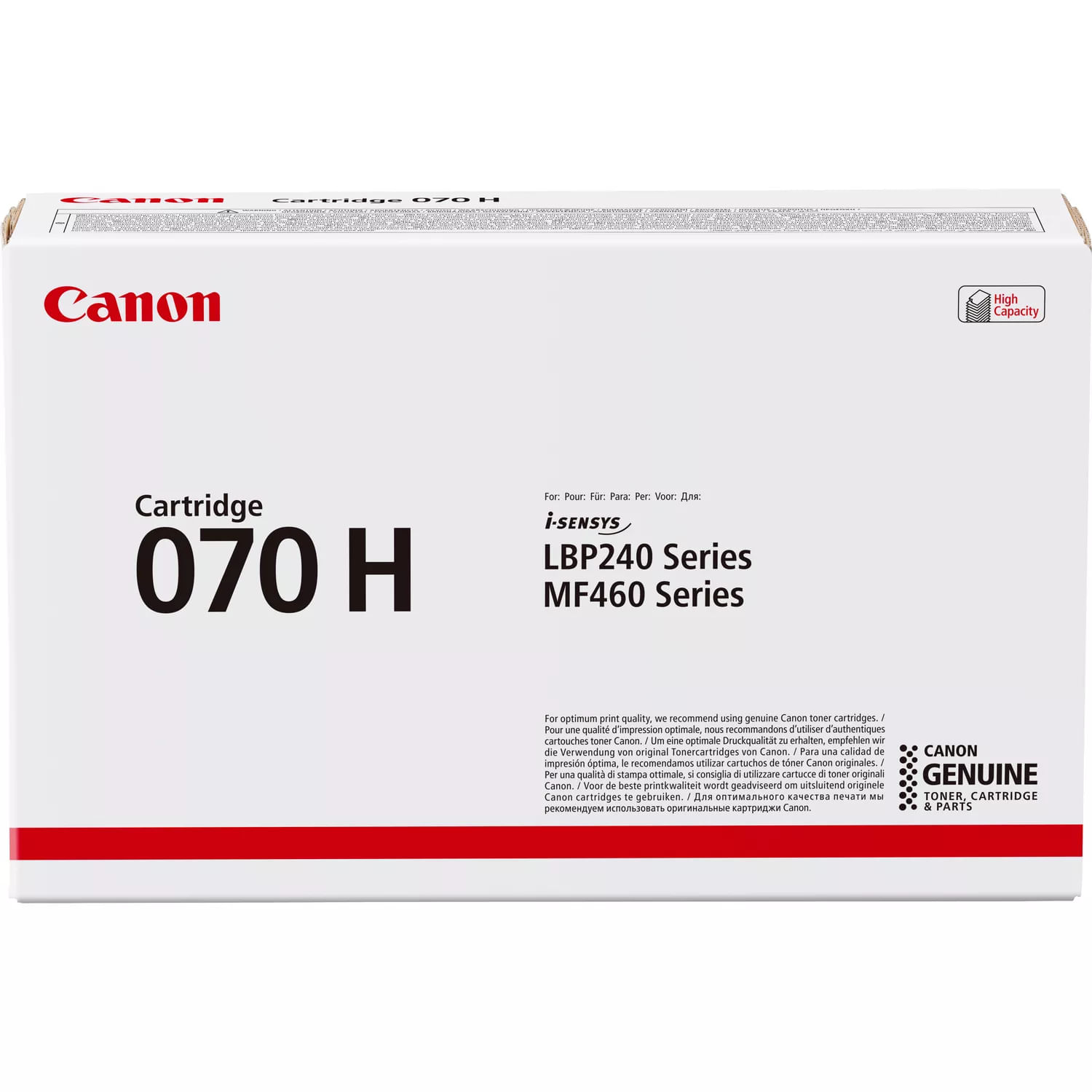 Canon Toner Nero a Resa Elevata 070 h Serie Mf460 e Lbp240 Canon 070H cartuccia toner 1 pz Originale Nero
