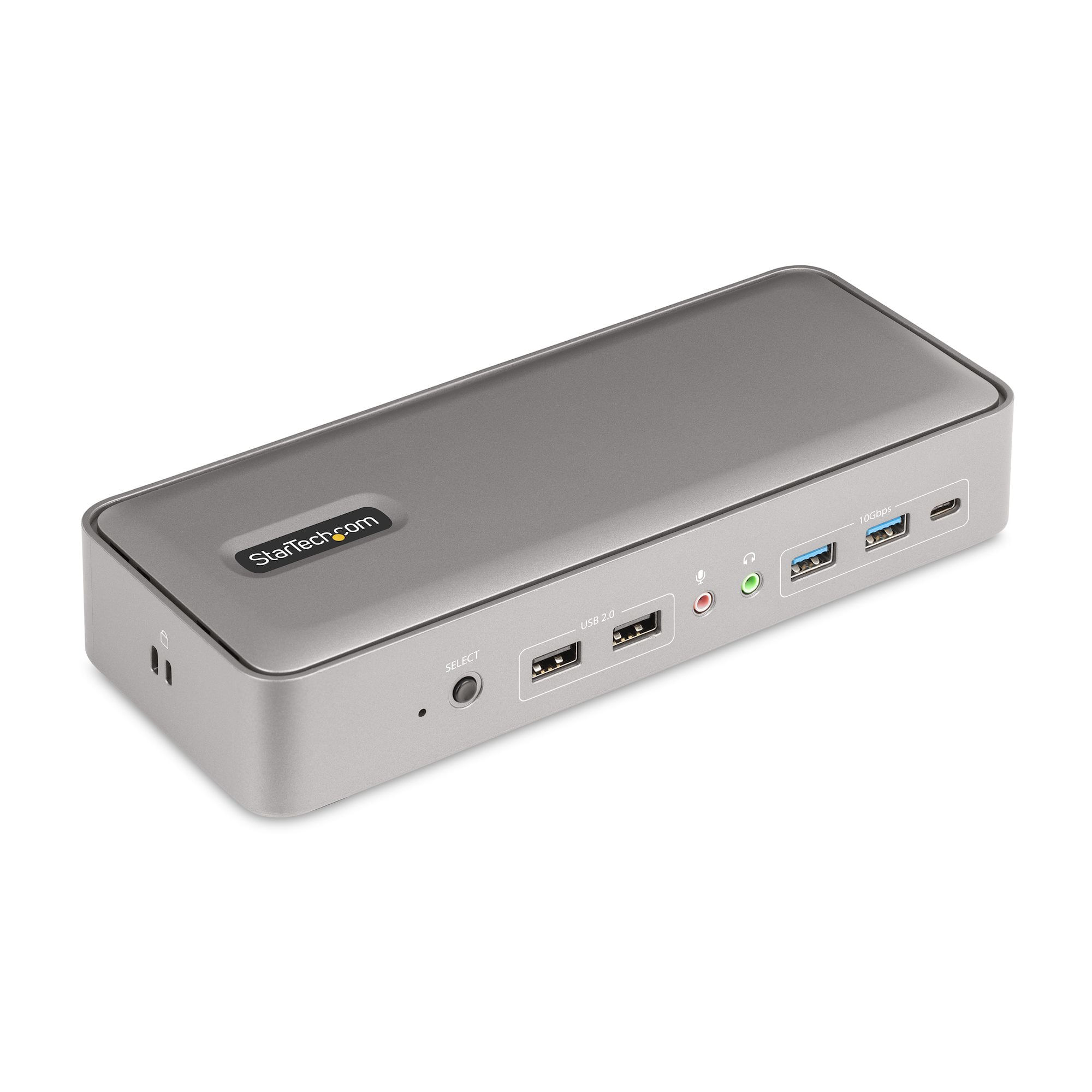 StarTech.com KVM Docking Station USB-C per due laptop, docking station DisplayPort a doppio monitor 4K 60 Hz, hub USB a 5 porte, GbE, Dock KVM con ali