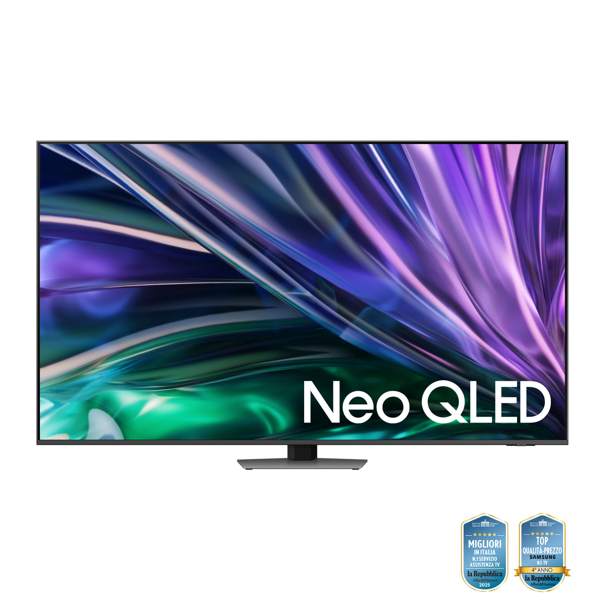 Samsung Smart TV 65” QE65QN85DBTXZT Neo QLED 4K Mini LED Carbon Silver 2024, Processore NQ4 AI GEN2, Tecnologia Quantum Matrix, Simple Chamfer Design,