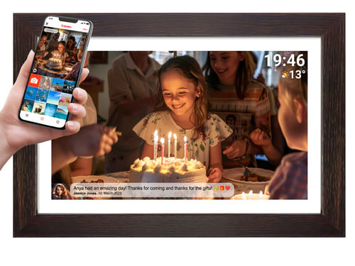 Denver PFF-1543DW cornice per foto digitali Marrone 39,6 cm (15.6") Touch screen Wi-Fi