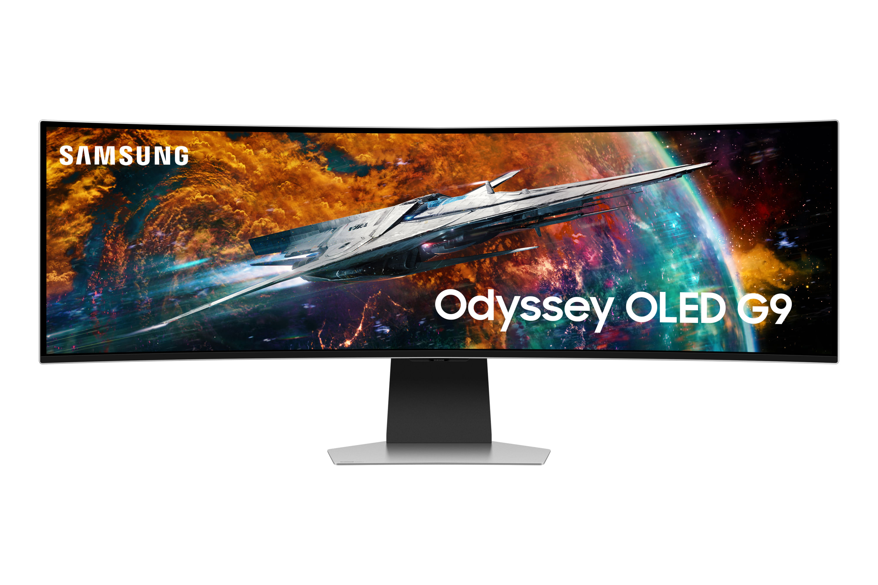 Samsung G95SC Monitor PC 124,5 cm (49") 5120 x 1440 Pixel Dual QHD OLED Argento