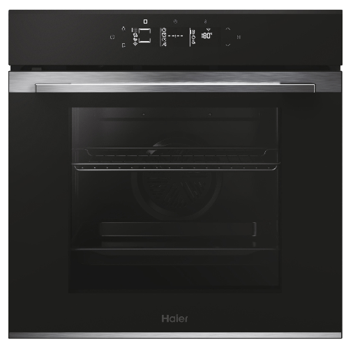 Haier h6 id25g3htx forno elettrico da incasso 78l 18 programmi wi-fi nero e inox
