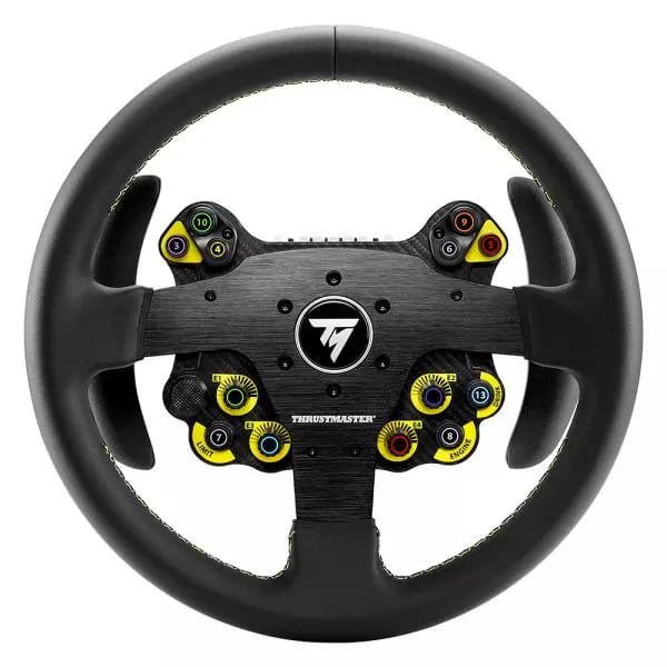Thrustmaster EVO Racing 32R Leather Volante da Corsa Rivestito in Pelle e Hub Rimuovibile Per PC e Console Thrustmaster Evo Racing 32R Leather Nero, G