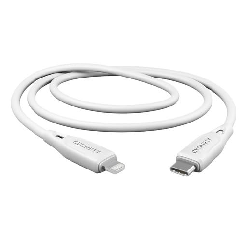 Cygnett essentials cavo lightning a usb-c 1m bianco per smartphone e tablet