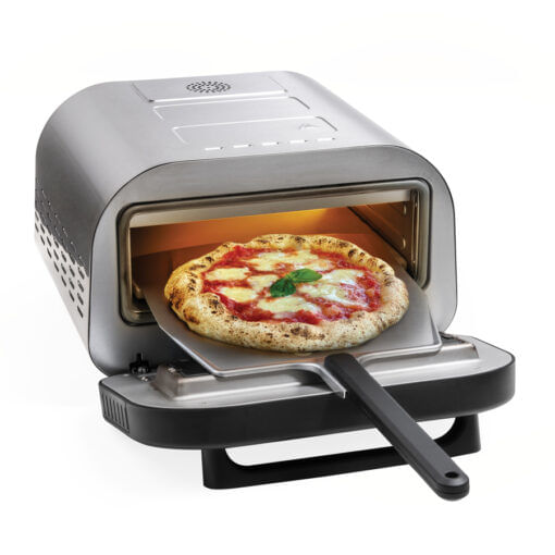 Macom 884 Forno Pizza Potenza 1700W Temperatura max 400° ø 32 cm colore Inox-Nero Macom 884 macchina e forno per pizza 1 pizza(e) 1700 W Nero, Acciaio