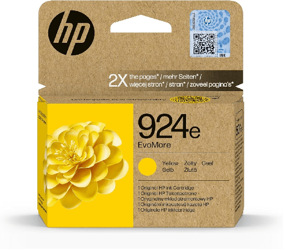 HP Cartuccia di inchiostro giallo originale 924e EvoMore Hp cartuccia 924e evomore giallo alta capacità per officejet pro 8120/8130