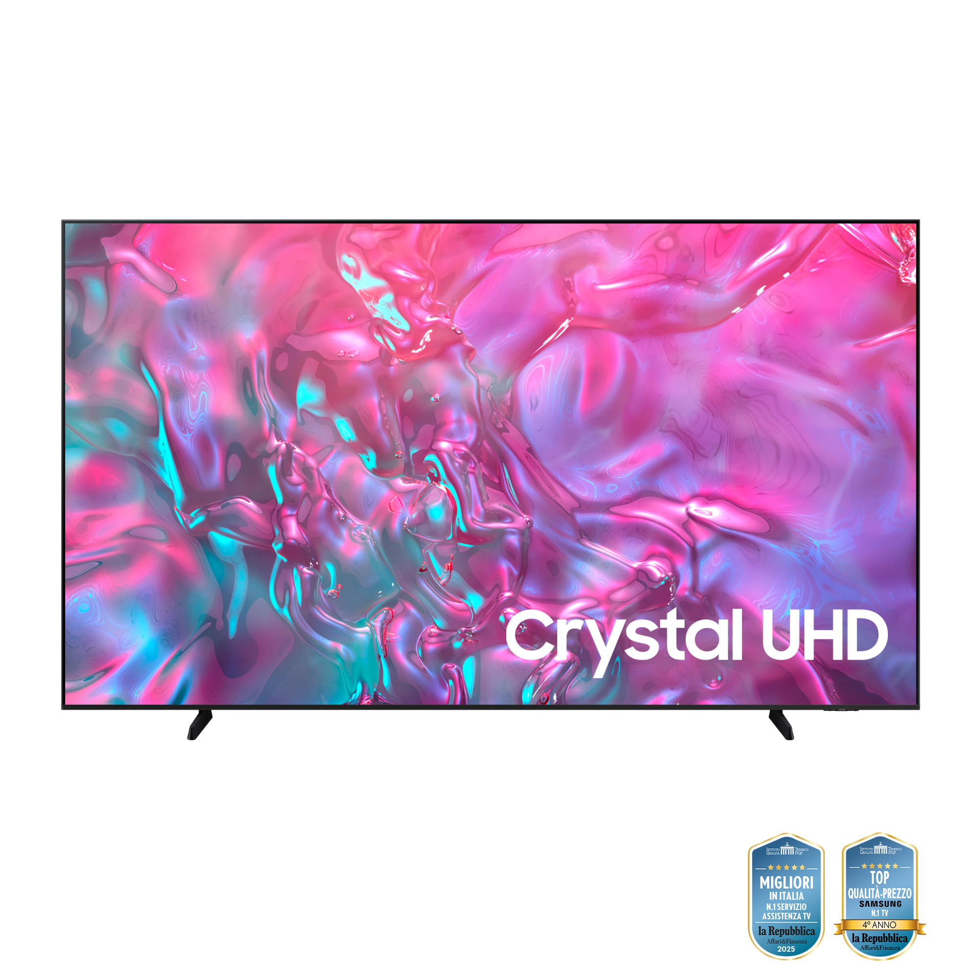 Samsung TV Crystal UHD 4K 98” UE98DU9070UXZT Smart TV Wi-Fi Graphite Black 2024, Processore Crystal 4K, 4K Upscaling, Slim Look, OTS Lite