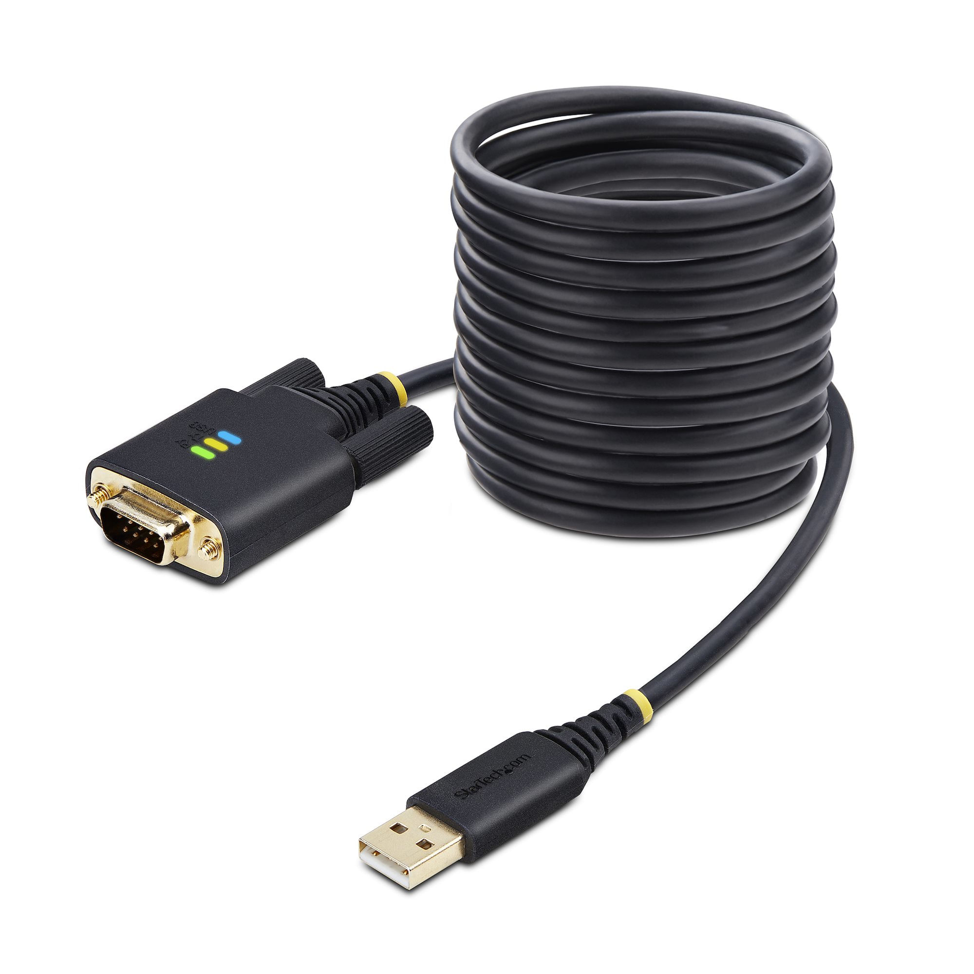 StarTech.com Cavo da USB a seriale da 3 m, ritenzione COM, viti/dadi intercambiabili, adattatore USB-A a DB9 RS232, IC FTDI, protezione ESD, Windows/m