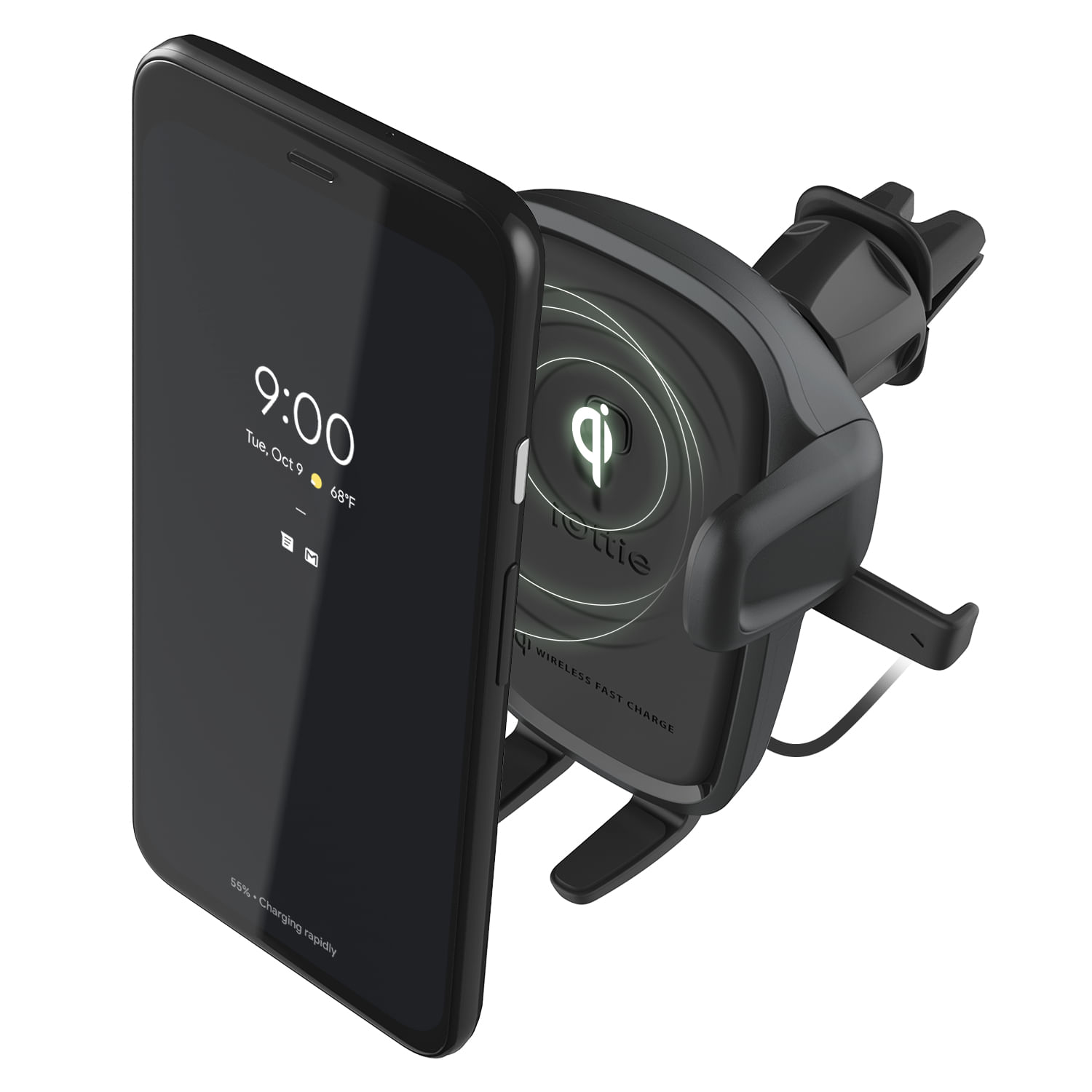 iOttie Easy One Touch 2 Smartphone Nero USB Carica wireless Ricarica rapida Auto