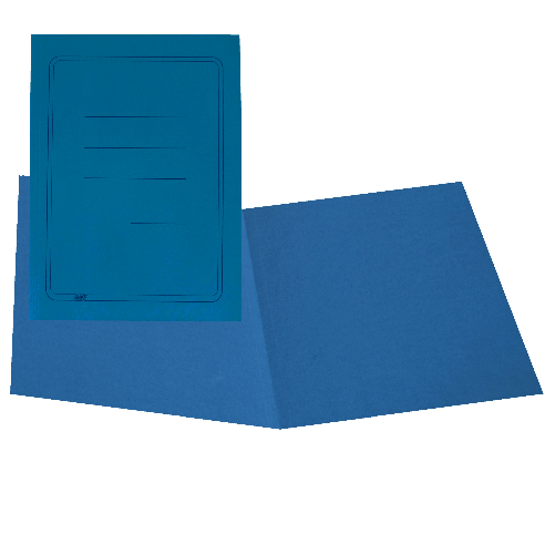CART. GARDA 100 CARTELLINE SEMPLICI AZZURRO C/STAMPA 145GR