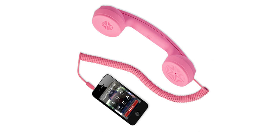 Hi-Fun Hi-Ring Cornetta Telefonica Vintage con Jack 3.5 Red hi-Fun hi-Ring Rosa