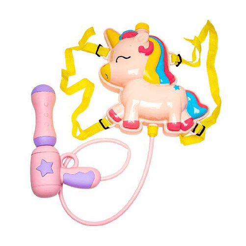 TrAdE Shop Traesio Zaino Pistola Spara Acqua Per Bambini Gioco Serbatoio Da 2 Lt Estate Unicorno 6726038 -