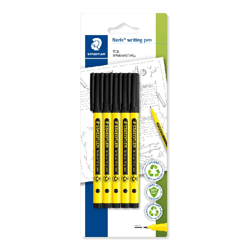Staedtler noris 307-9 penna per scrittura a mano set 5 pezzi nero