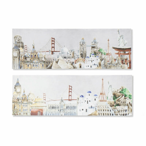 Tela DKD Home Decor Tela Legno MDF 90 x 2 x 30 cm
