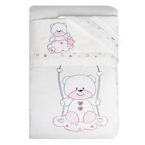 Piumino sfoderabile + Set lenzuola 3pz per Carrozzina Altalena Coccolissimi