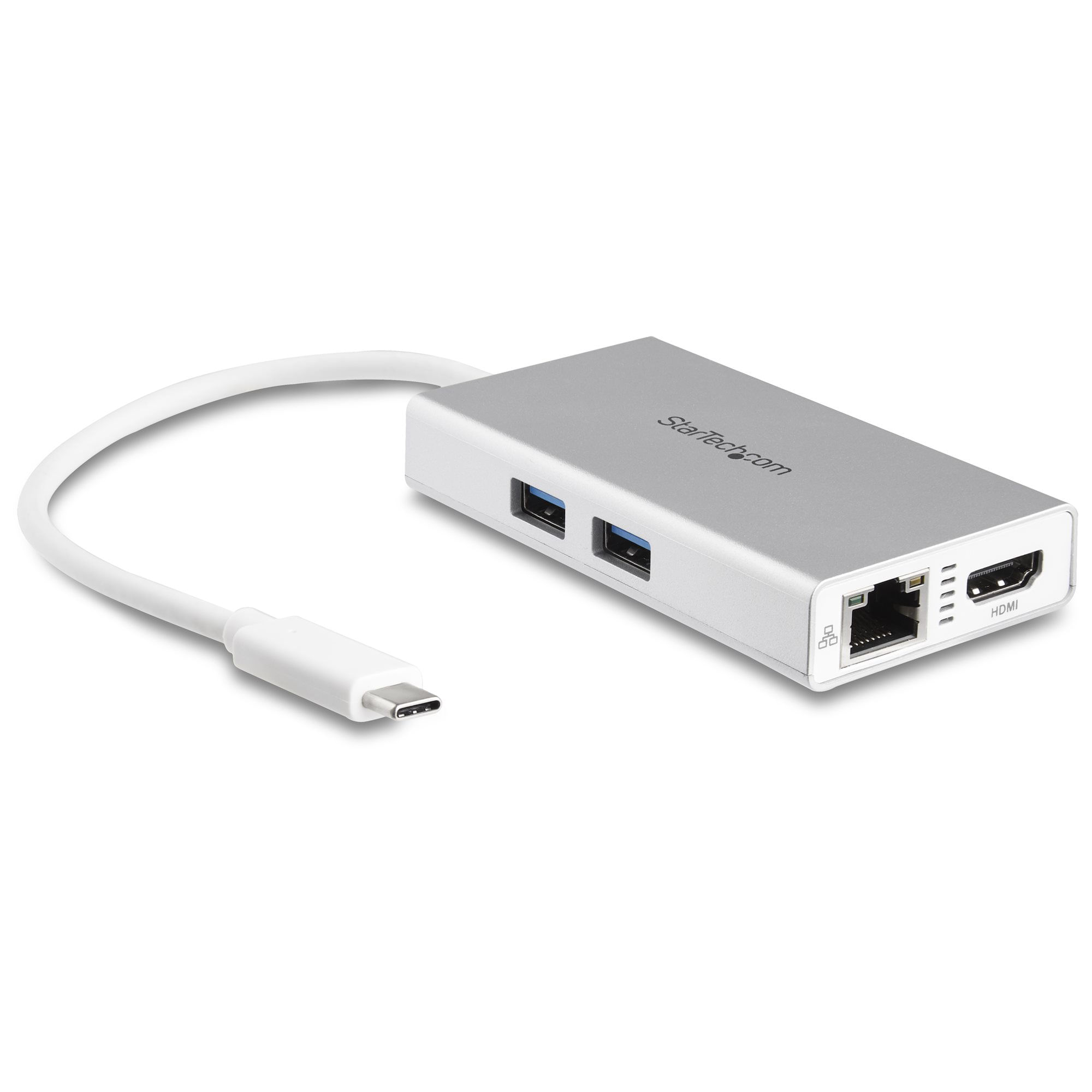 StarTech.com Adattatore USB-C Multiporta - Docking Station da viaggio USB-C con HDMI 4K - 60W Alimentazione Pass-Through, GbE, Hub USB-A 3.0 - Mini US