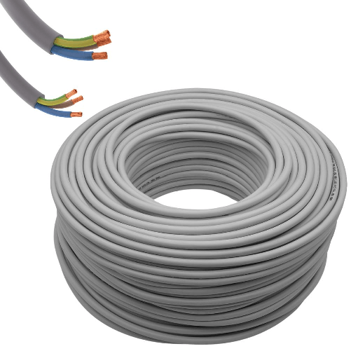 DIMELITALIA Cavo elettrico grigio fror gommato flessibile tutor tripolare antifiamma 3 fili *** lunghezza