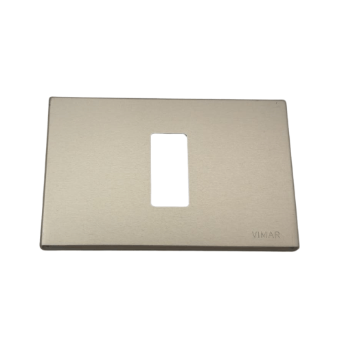 VIMAR Placca 1 modulo serie 8000 fissaggio a scatto vimar 08635 varie finiture *** colore alluminio