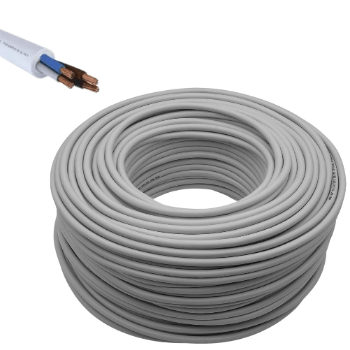 Cavo elettrico grigio fror gommato flessibile tutor quadripolare antifiamma *** lunghezza metri 50, sezione conduttor...