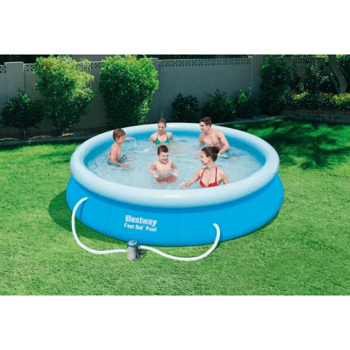Bestway Fast Set Piscina Autoportante Rotonda mis. 366xh76 cm - colore azzurro - con pompa a filtro