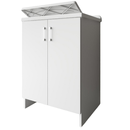 NEGRARI  Lavatoio nobilitato vasca resina asse lavaggio 45x50x85 cm doppia anta 7002ak *** tinta bianco