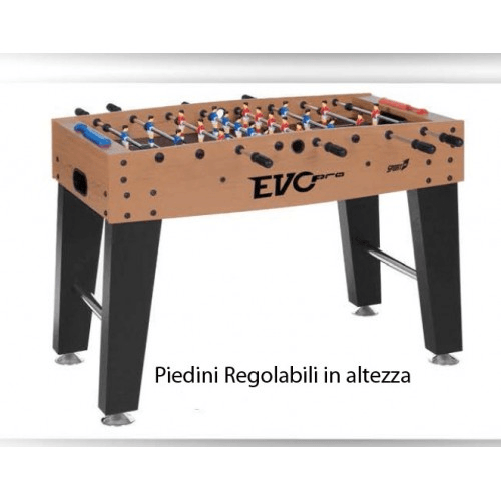 Sport One Biliardino Evo Pro Piedini Regolabili in MDF Aste Telescopiche Palline Calcetto Mandelli Calcetto Evo Pro Aste Telescopiche, Piedini Regolab