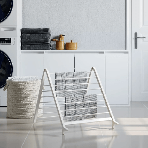 VidaXL Stendibiancheria Vasca da Bagno Estensibile 53-90 cm Alluminio