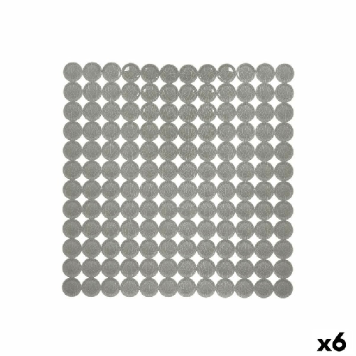 Berilo Tappetino Antiscivolo da Doccia Grigio PVC 54 x 54 x 1 cm (6 Unità)