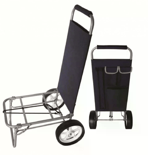 BS COM Carrello da spiaggia e campeggio Pieghevole in Acciaio,Oxford cm 62,5x52x103 - DORON