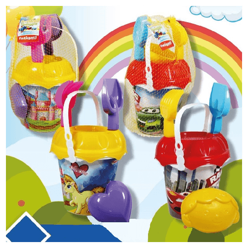 TrAdE Shop Traesio Set Secchiello Da Spiaggia Con Accessori Giochi Mare Estate Varie Fantasie 452439 -