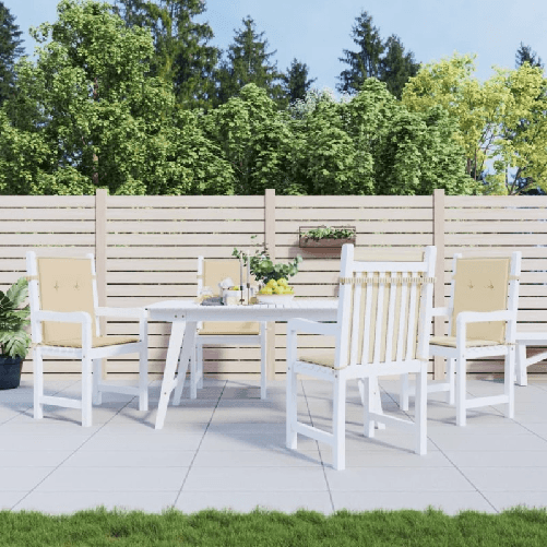 VidaXL Cuscini per Sedia 4 pz Beige 100x50x3 cm in Tessuto Oxford