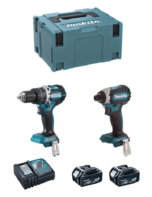 Makita kit dlx2180tj (dhp484 + dtd153 + 2 x 5,0.. 0088381827843
