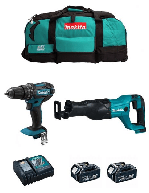 Makita kit mk204 (dhp482 + djr186 + 2 x 5,0 ah +.. 8435587916178