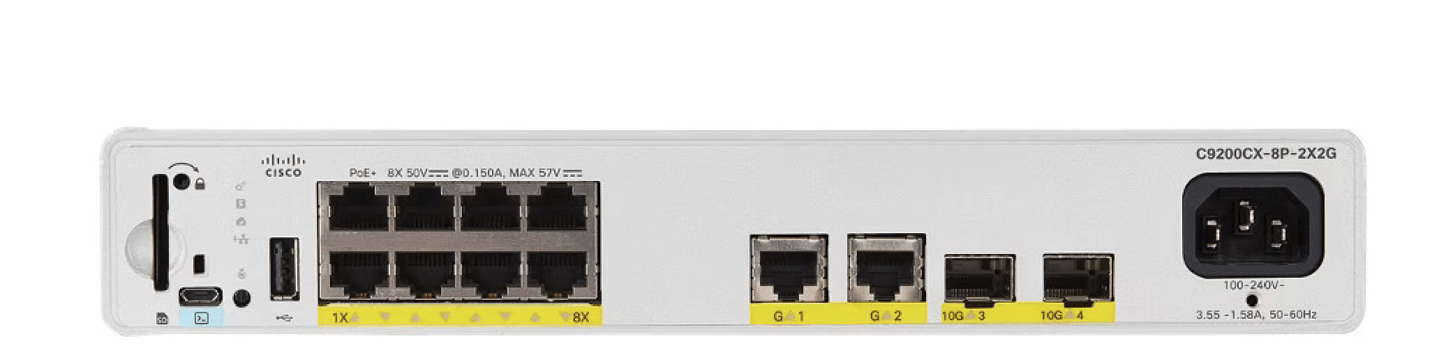Cisco Catalyst C9200CX-8P-2X2G-E switch di rete Gestito L2/L3 Gigabit Ethernet (10/100/1000 Cisco catalyst c9200cx-8p-2x2g-e switch di rete gestito l2
