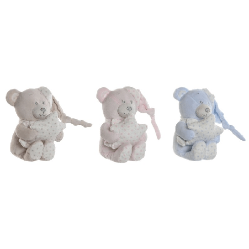 Home ESPRIT Peluche Home ESPRIT Azzurro Beige Rosa Poliestere 20 x 10 x 15 cm (3 Unità)