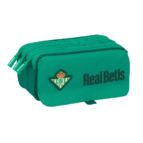 Real Betis Balompié Portaoggetti Triplo Real Betis Balompié Verde 21,5 x 10 x 8 cm