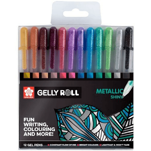 Talens Sakura Set di Penne Talens Sakura Gelly Roll Metallic 12 Pezzi