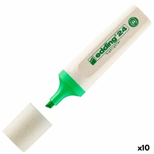 Edding Evidenziatore Edding EcoLine 24 Verde Chiaro (10 Unità)