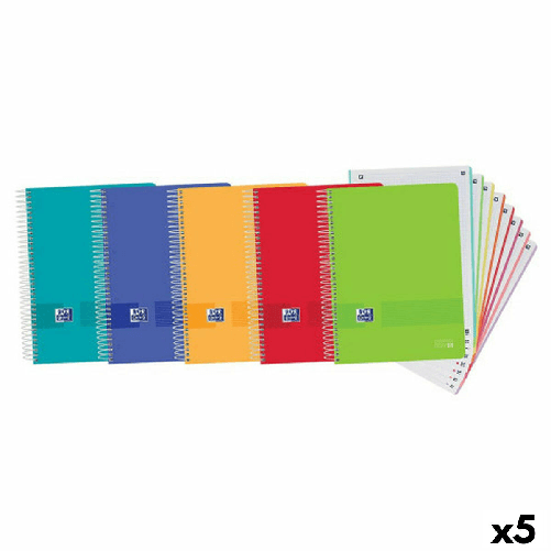 Oxford Set di quaderni Oxford Multicolore A4 160 fogli (5 Unità)