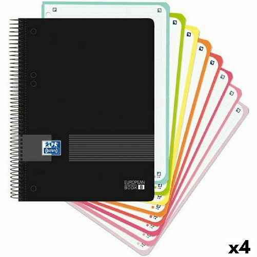 Oxford Set di quaderni Oxford European Book Live&Go Nero A5 160 fogli 4 Pezzi