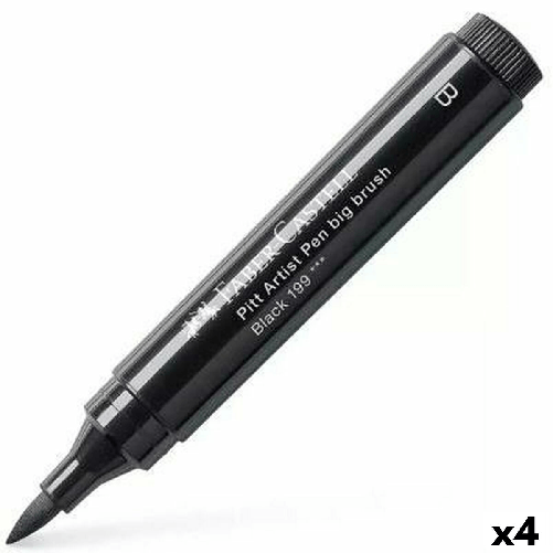 Faber-Castell Pennarelli Faber-Castell Pitt Artist Pennello Nero (4 Pezzi)