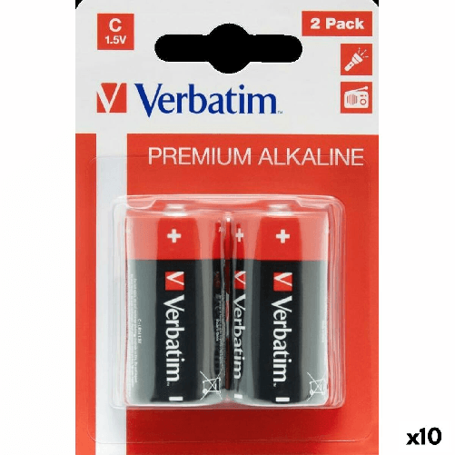 Batterie Alcaline Verbatim LR14 1,5 V (10 Unità)