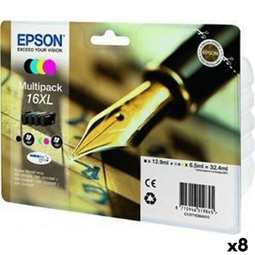 Epson Cartuccia ad Inchiostro Originale Epson DURABRITE ULTRA INK - No16XL Nero/Ciano/Magenta/Giallo (8 Unità) Epson Cartuccia ad Inchiostro Original
