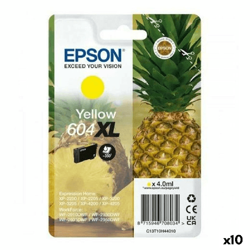 Epson Cartuccia ad Inchiostro Originale Epson XP-2200 WF-2910DWF Giallo (10 Unità)