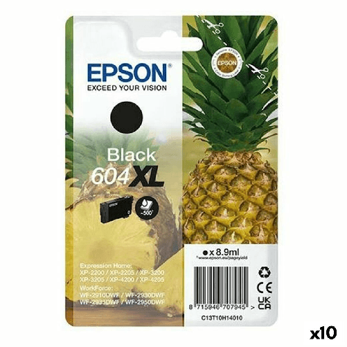 Epson Cartuccia ad Inchiostro Originale Epson XP-2200 WF-2910DWF Nero (10 Unità)