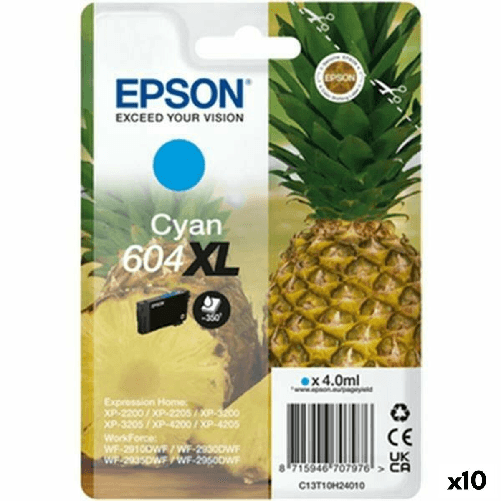 Epson Cartuccia ad Inchiostro Originale Epson XP-2200 WF-2910DWF Ciano (10 Unità)