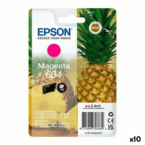 Epson Cartuccia ad Inchiostro Originale Epson XP-2200 WF-2910DWF Nero Magenta (10 Unità)