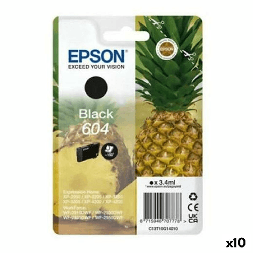 Epson Cartuccia ad Inchiostro Originale Epson XP-2200 WF-2910DWF Nero (10 Unità)
